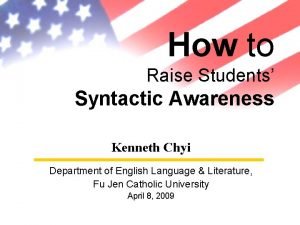 What is syntactic awareness