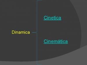 Cinetica Dinamica Cinemtica M R U movimiento rectilneo