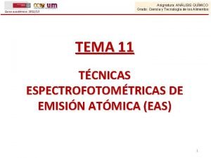 Asignatura ANLISIS QUMICO Grado Ciencia y Tecnologa de