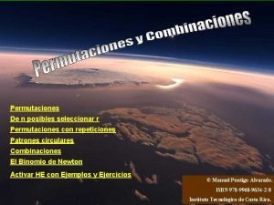 Permutaciones De n posibles seleccionar r Permutaciones con