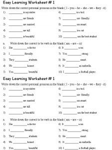 Easy school worksheets