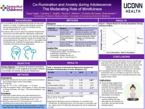 CoRumination and Anxiety during Adolescence The Moderating Role