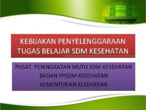 Program tugas belajar sdm kesehatan