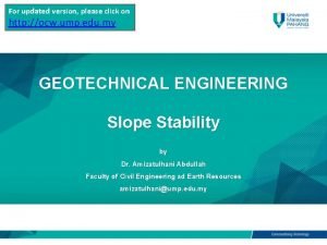 Slope stability