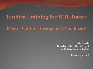 Tandem become a tutor