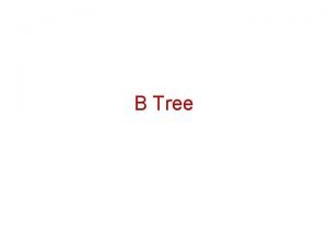 Application of b-tree