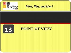 Types of point of view
