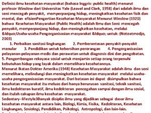 Kesehatan masyarakat bahasa inggris