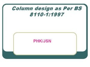 Column design bs 8110