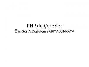 PHP de erezler r Gr A Doukan SARIYALINKAYA