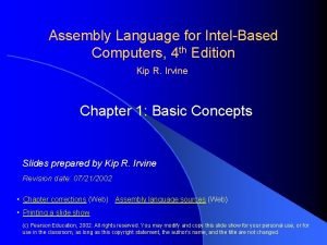 Assembly Language for IntelBased Computers 4 th Edition