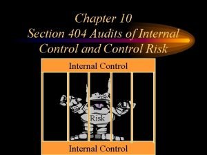 Chapter 10 Section 404 Audits of Internal Control