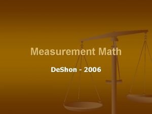 Measurement Math De Shon 2006 Univariate Descriptives n