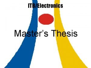 Master thesis disposition