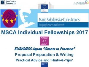 MSCA Individual Fellowships 2017 EURAXESS Japan Grants in