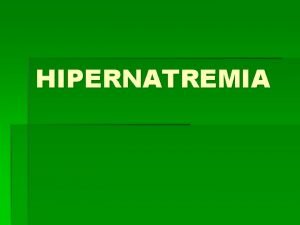 Manejo hipernatremia