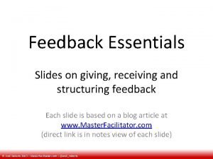 Feedback essentials