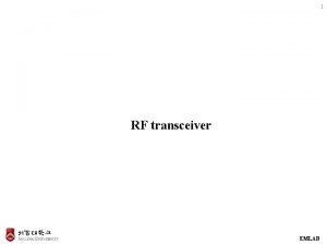 Transceiver block diagram