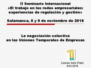 II Seminario Internacional El trabajo en las redes