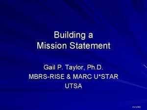 Mission statement builder