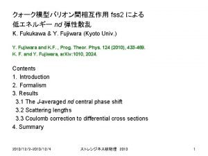 fss 2 nd K Fukukawa Y Fujiwara Kyoto