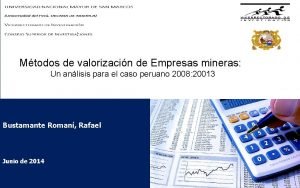 Mtodos de valorizacin de Empresas mineras Un anlisis