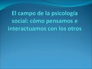 Psicologa social