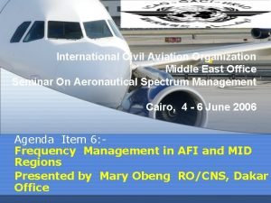 International Civil Aviation Organization Middle East Office Seminar