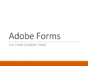 Create a form element