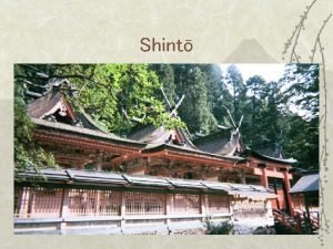 Shint Japanese Religiosity v Customary Shint observances include