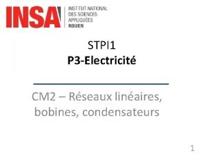 STPI 1 P 3 Electricit CM 2 Rseaux