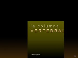 la columna VERTEBRAL Transicin manual A decir de