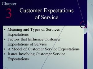 Service expectations meaning