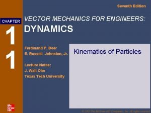 Vector mechanics for engineers dynamics 12th