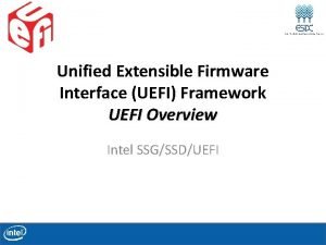 Unified extensible firmware interface specification