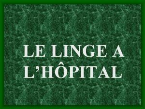 Circuit du linge propre et sale en milieu hospitalier