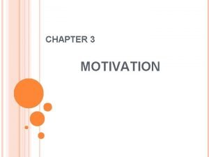 Motivation chapter