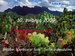 Godina B 10 svibnja 2009 V uskrsna nedjelja