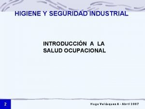 Historia de la higiene y seguridad industrial