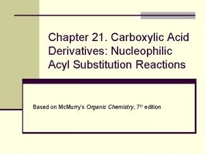 Nucleophilic acyl substitution reaction