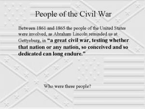 Civil war 1861/1862