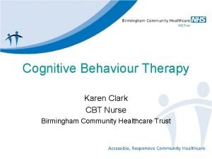 Cognitive behavioral therapy birmingham