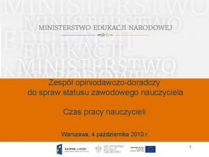 Zesp opiniodawczodoradczy do spraw statusu zawodowego nauczyciela Czas