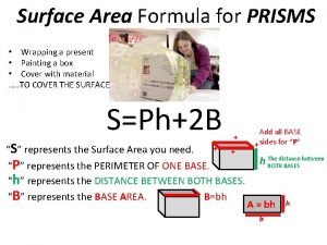 Surface area formula