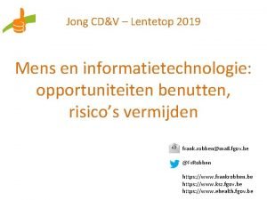 Jong CDV Lentetop 2019 Mens en informatietechnologie opportuniteiten