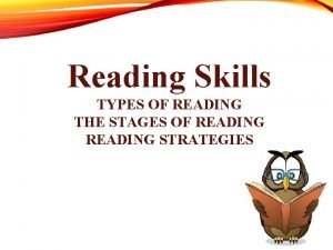 What is post reading stage