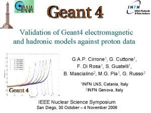 Validation of Geant 4 electromagnetic and hadronic models