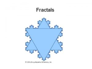 Fractals Fractals What do we mean by dimension