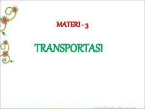 Tabel transportasi