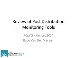 Post distribution monitoring tool
